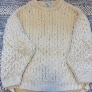 Vintage Cladyknit 100% Pure New Wool Fisherman Sweater